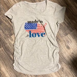 Patriotic Gray Maternity T-Shirt